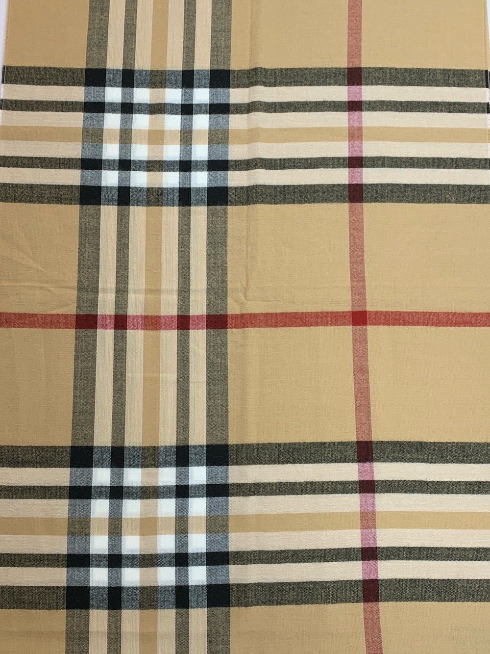 Fraas Plaid Infinity Scarf Made In Germany Tan Black Red Classic Heritage Check